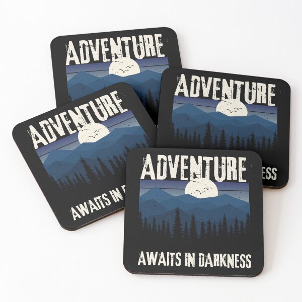 Item preview, Adventure Awaits In Darkness - Inspirational Hiking Quote designed and sold by Heartee.