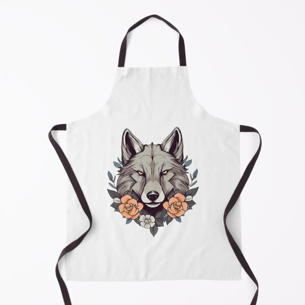 Artikelvorschau, Wolf mit Blumen Mädchen, Wolf mit Blume, Wolfsliebhaber entworfen und verkauft von JJT0724.