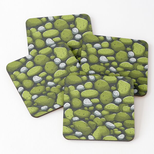 Item preview, Green and White Rock Pattern - Cartoon Realism, Avocadopunk designed and sold by GiveMeMood.