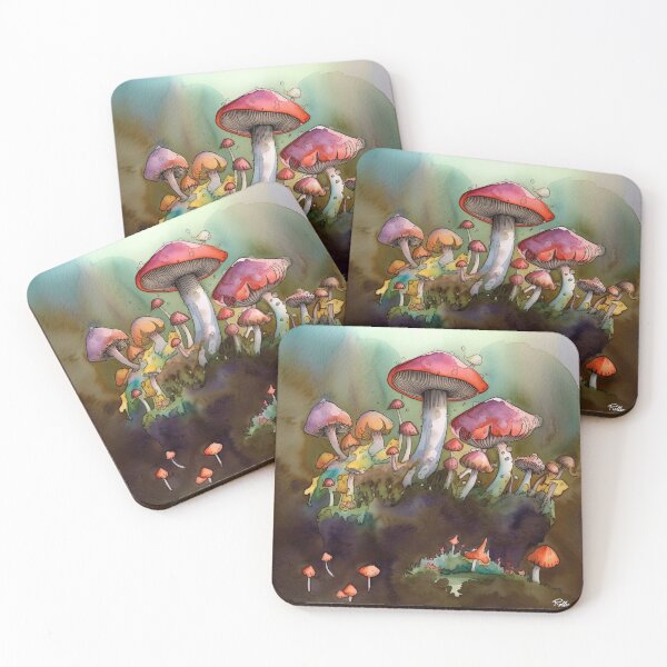 Item preview, MUSHROOMS WATERCOLOR designed and sold by ArtbyRolleen.
