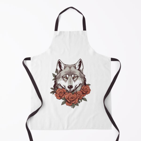 Artikelvorschau, Wolf mit Blumen Mädchen, Wolf mit Blume, Wolfsliebhaber entworfen und verkauft von JJT0724.