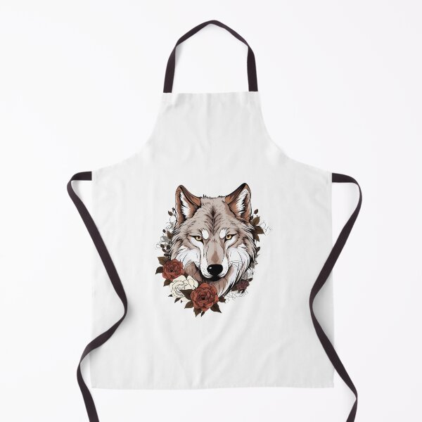 Artikelvorschau, Wolf mit Blumen Mädchen, Wolf mit Blume, Wolfsliebhaber entworfen und verkauft von JJT0724.