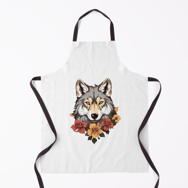 Artikelvorschau, Wolf mit Blumen Mädchen, Wolf mit Blume, Wolfsliebhaber entworfen und verkauft von JJT0724.
