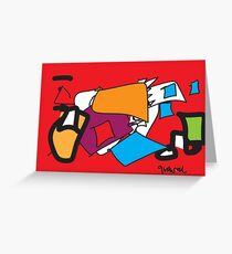 Red abstract Greeting Card