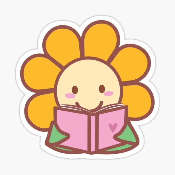 Item preview, yellow flower reading designed and sold by indiebookster.