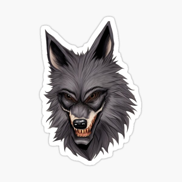 werewolf head,  Sticker