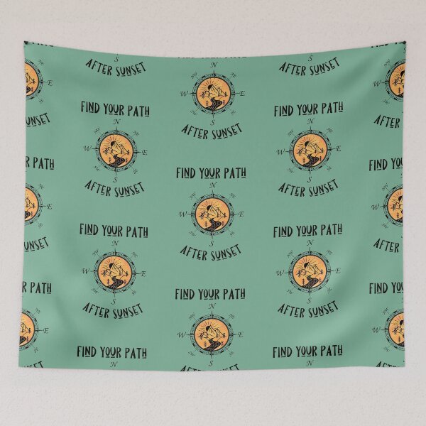 Item preview, Find Your Path After Sunset - Inspirational Hiking Quote designed and sold by Heartee.