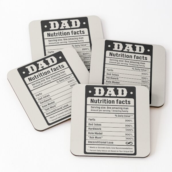 Item preview, Dad Nutrition Facts designed and sold by Lisa Weber.