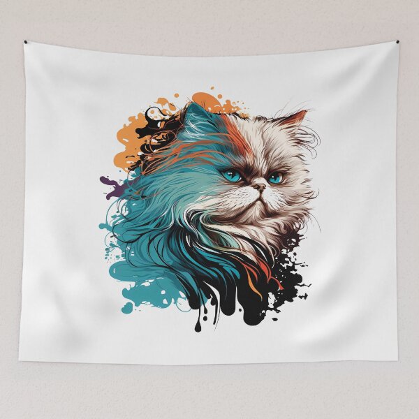 Item preview, Persian, Long-haired and Great Family Cat designed and sold by MVDigitalArt.