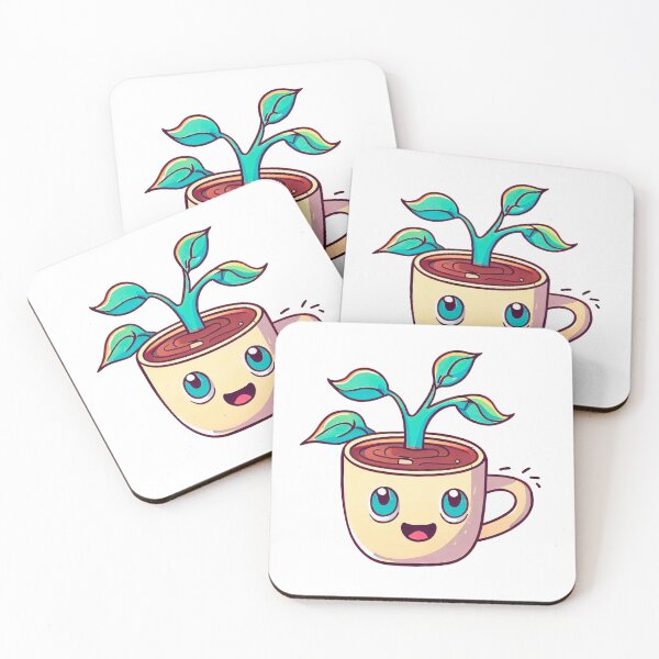 Item preview, happy mug with plant designed and sold by miguel-ozz.