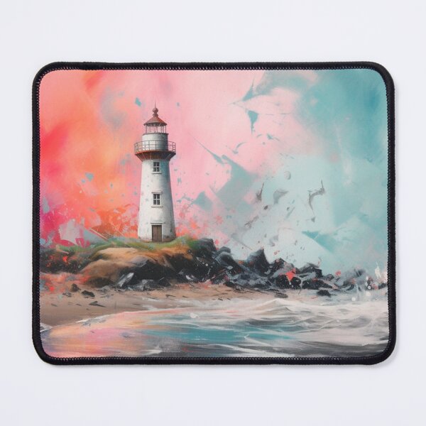 Item preview, Lighthouse facing a storm designed and sold by pixed-art.