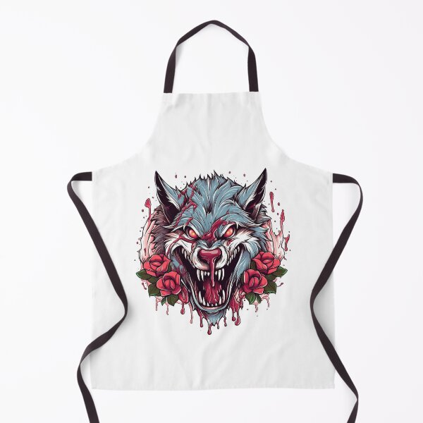 Artikelvorschau, Dämonenwolf mit Blumenmädchen, Wolf mit Blume, Wolfsliebhaber entworfen und verkauft von JJT0724.