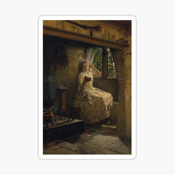 Item preview, A Cosey Corner | Frank Millet | 1884 Classical Art designed and sold by CJET.