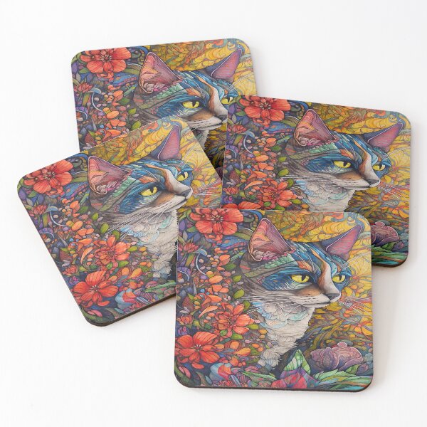 Item preview, Flowered Cat designed and sold by BetOova.