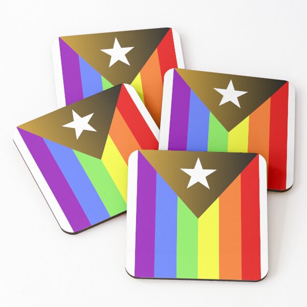 Aperçu de l'œuvre Portoricain/Porto Rico Boricua Inclusive Rainbow Queer LGBT Drapeau créée et vendue par armontheroad.