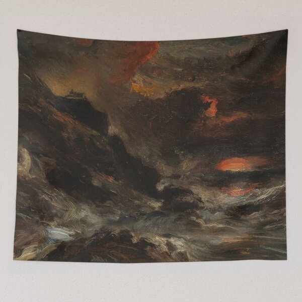 Item preview, A Storm off the Normandy Coast | Eugene Isabey | 1850 Seascape Art designed and sold by CJET.
