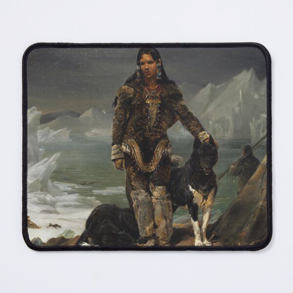 Item preview, A Woman from the Land of Eskimos | Leon Cogniet | 1826 Arctic Portrait Art designed and sold by CJET.