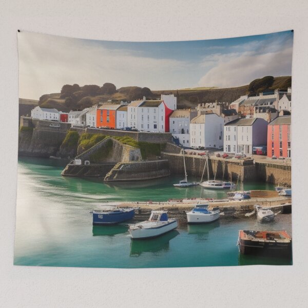 Item preview, Tenby Harbour With Boats & Colourful Houses designed and sold by BBGIFTSUK.