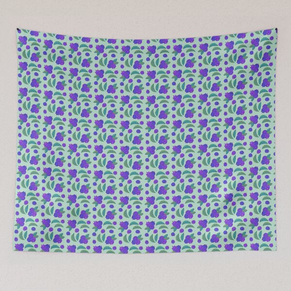 Item preview, Blueberries and Leaves Pattern designed and sold by SleepyMangrove.