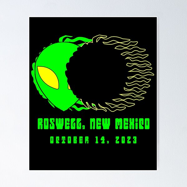 Item preview, Space Alien Annular Solar Eclipse OCTOBER 2023 Roswell designed and sold by Greenbaby.