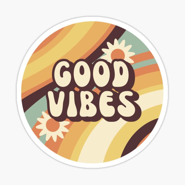 Good Vibes/Retro Sticker