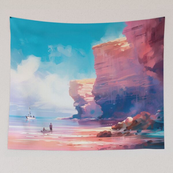 Item preview, yacht arriving at the coast designed and sold by pixed-art.