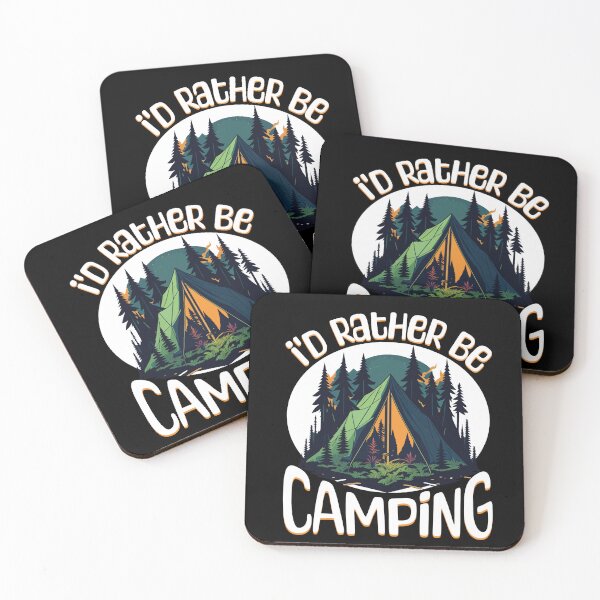 Item preview, I'd rather be camping - outdoor life - summer fun designed and sold by EvergreenWhimsy.