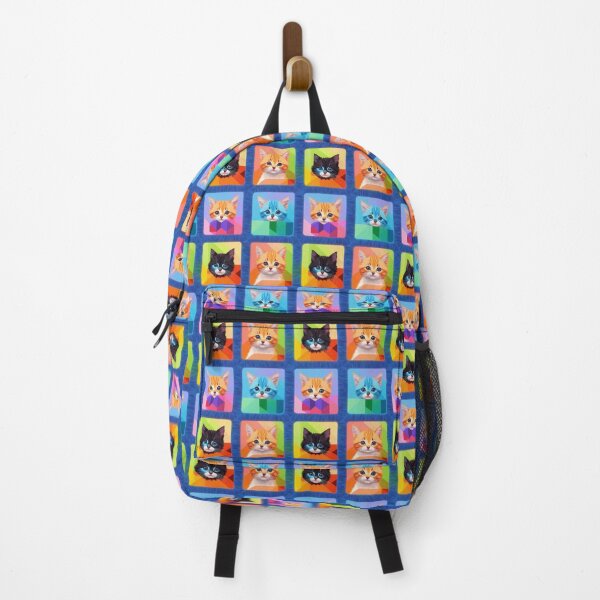 Item preview, Abstract Vibrant Grid with Kittens Pattern designed and sold by Aaron2610.