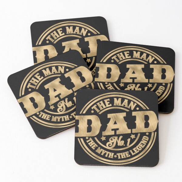 Item preview, The Man Dad No 1 The Myth The Legend (gold) designed and sold by Lisa Weber.
