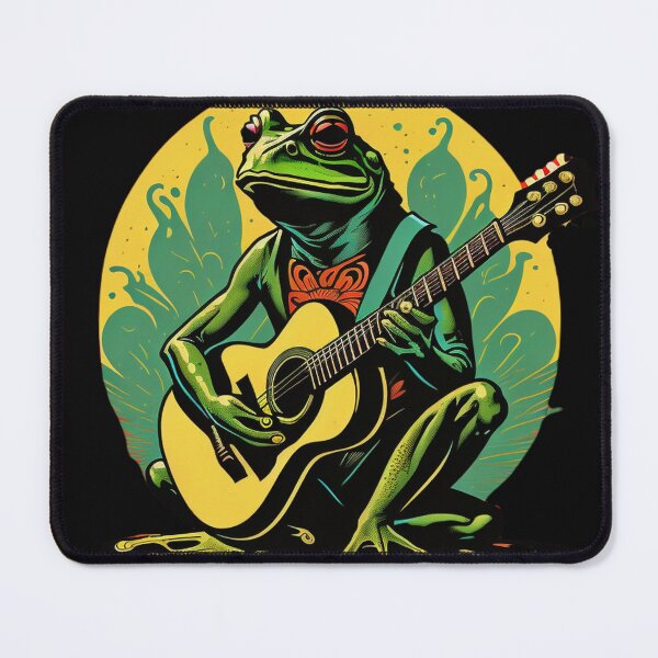 Item preview, vintage frog playing with guitar designed and sold by SplendidStyles.