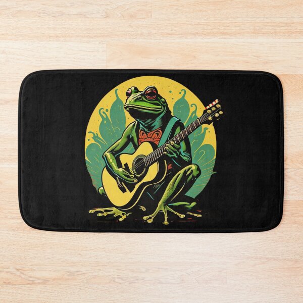 Item preview, vintage frog playing with guitar designed and sold by SplendidStyles.
