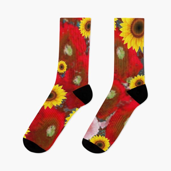Artikelvorschau, SONNENBLUMEN ABSTRAKTE ROTE BLUMEN GARTENKUNST entworfen und verkauft von sharlesart.