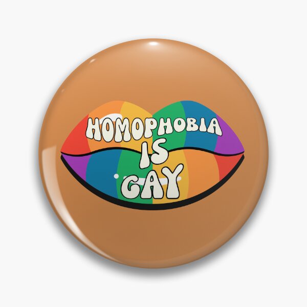 Item preview, Homophobia Is Gay Rainbow Lips designed and sold by SunfullyYours.