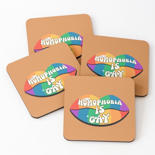 Item preview, Homophobia Is Gay Rainbow Lips designed and sold by SunfullyYours.