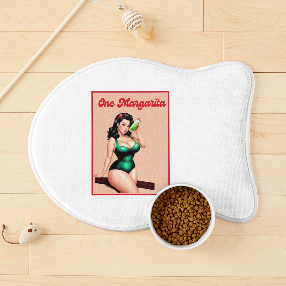 Give me one margarita - if you buy her one margarita tiktok meme pin-up  retro style