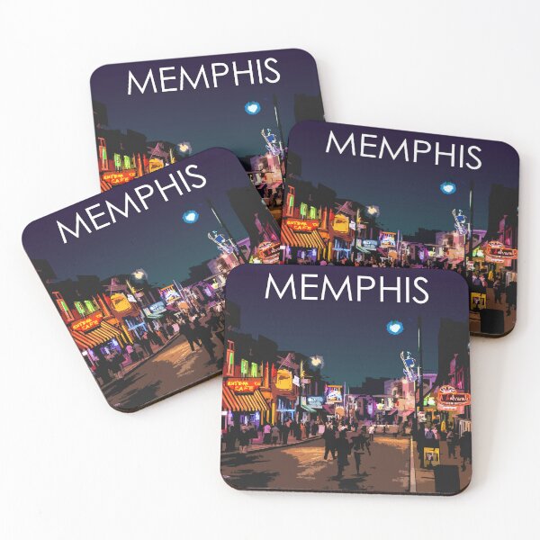 Item preview, Beale Street, Memphis, Tennessee, USA, Travel Print, Night designed and sold by summattodraw.