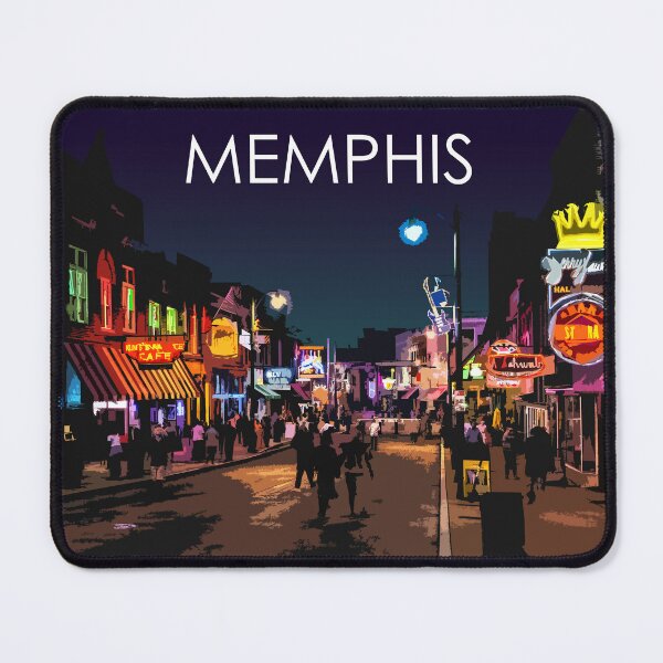 Item preview, Beale Street, Memphis, Tennessee, USA, Travel Print, Night designed and sold by summattodraw.