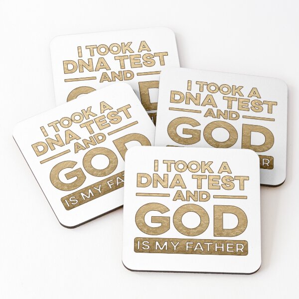 Item preview, I took a DNA test and God is my father (gold) designed and sold by WideIsTheGate.
