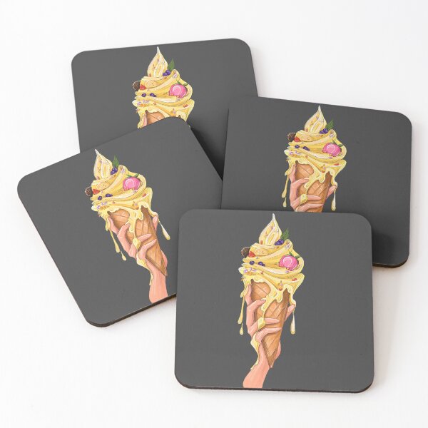 Item preview, Yellow funny Ice cream with fruit. designed and sold by ElishasArt17.