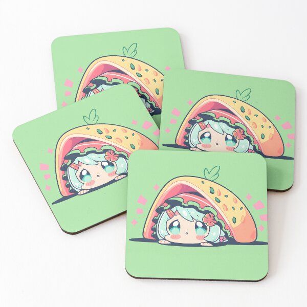 Item preview, Cute and Craveable: Chibi Taco Girl Artwork designed and sold by Ayumi  Nakamura.