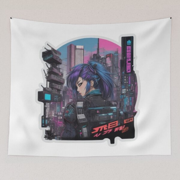 Item preview, Futuristic fashionista in the cyber metropolis. designed and sold by mefirefire.