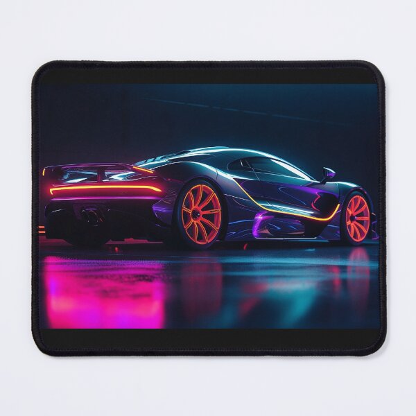 Item preview, Retro Neon Aggression - Dynamic Lighting on a Hyper Car designed and sold by RIAiCreations.