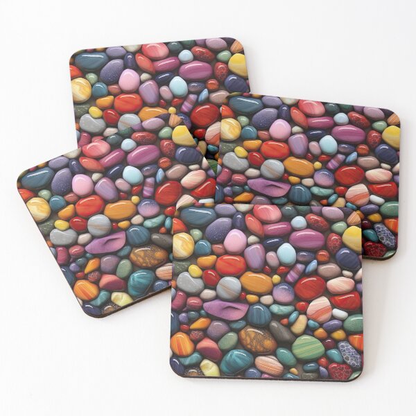 Item preview, Colorful Shiny Small Pebbles designed and sold by BaysparksMedia.