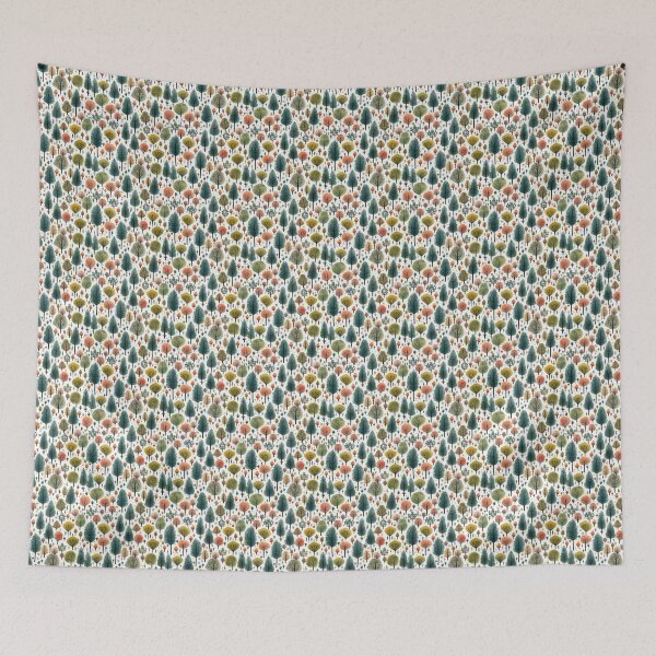 Item preview, Boho Fall Watercolor Forest designed and sold by thsmithworkshop.