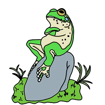 Artwork thumbnail, frog thinking by R-mont