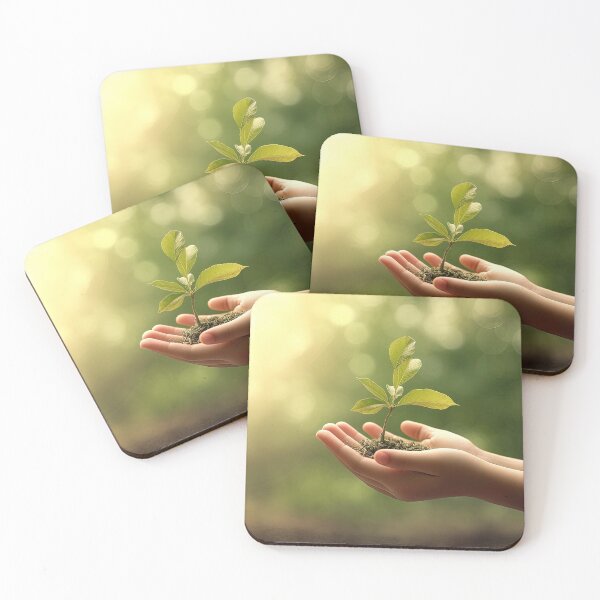 Artikelvorschau, Close-up of Hand Holding Small Plant entworfen und verkauft von libanmax.