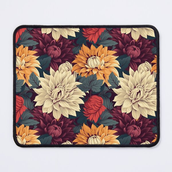 Item preview, Seamless Nature Pattern (Dahlias) designed and sold by DarklingAnubiss.