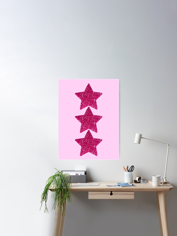 Pink Glitter Star Sticker for Sale by perry200