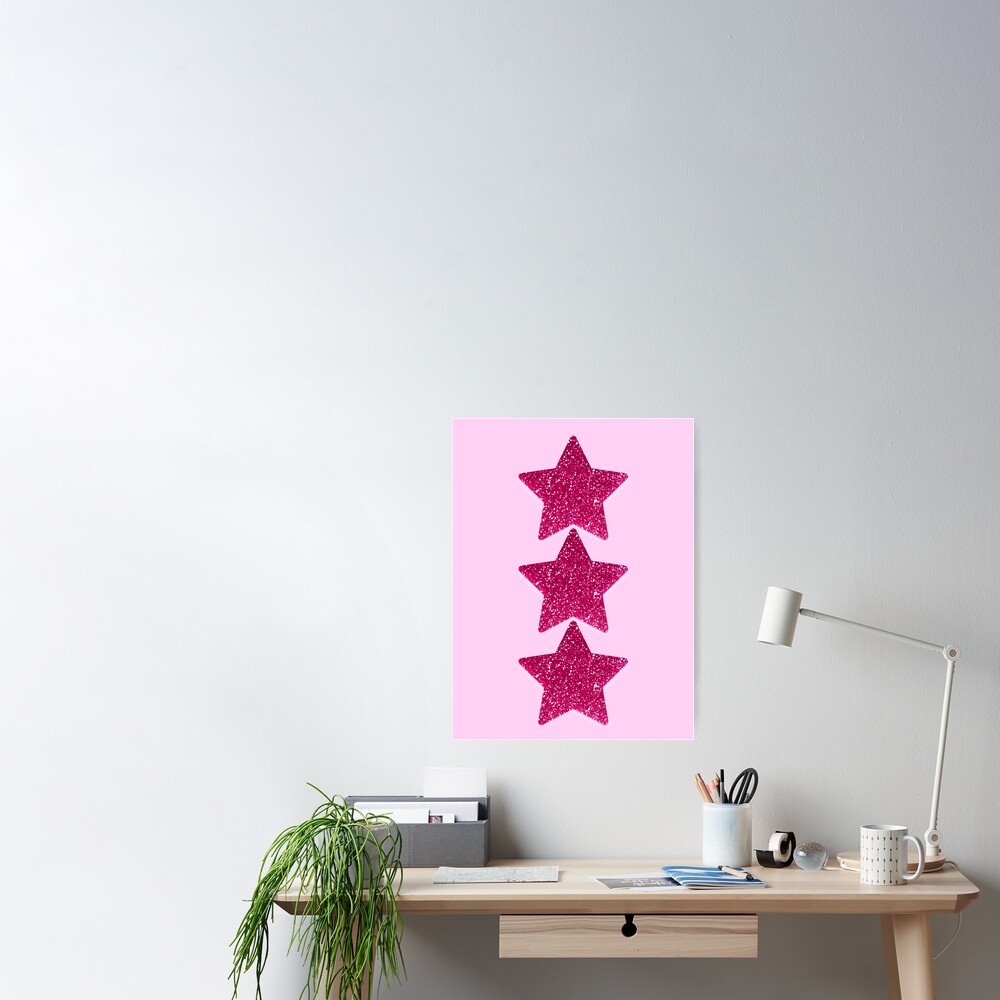 Pink Glitter Star Sticker for Sale by perry200