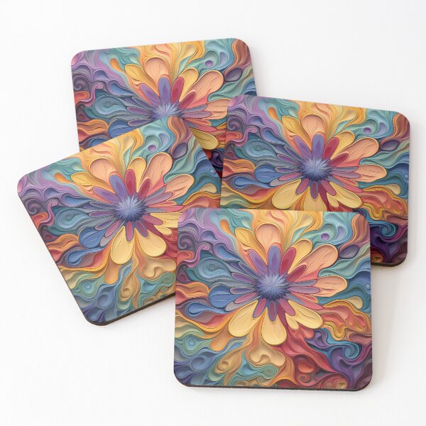 Item preview, Hippie Flower swirl design designed and sold by ZombiOctopi.